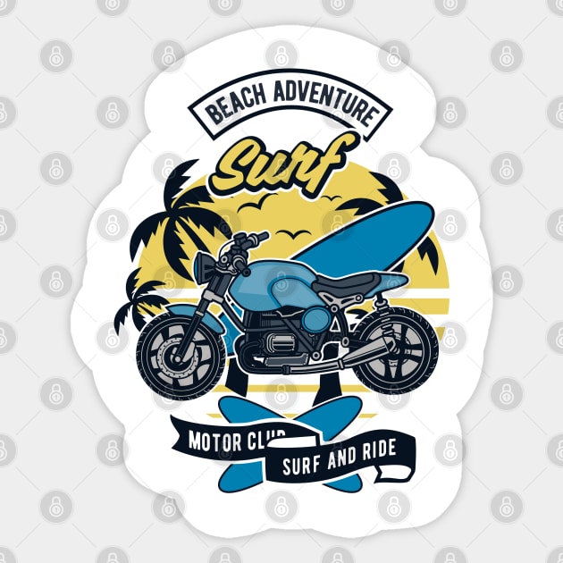 Motorcycle Bike Surf Sticker by ShirtyLife